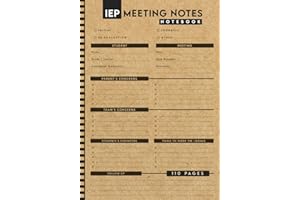 IEP Meeting Notes Notebook: IEP Notes Sheet for Special Education Teacher | Pretty Vintage