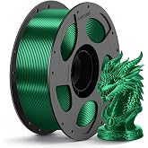 ANYCUBIC Silk Christmas Filament for Christmas Decorations, Shiny 3D Printer PLA Filament 1.75mm Dimensional Accuracy +/- 0.02mm, 1KG Reusable Spool (2.2 lbs), Silk Christmas Green