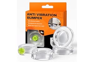 ROOICOXX Anti Vibration Pads for Washing Machine – Transparent Anti Vibration Pads for Washing Machine and Dryer – Eco-Friendly Vibration Dampening Rubber Mat & Washer Stabilizer Feet (4-Pack)