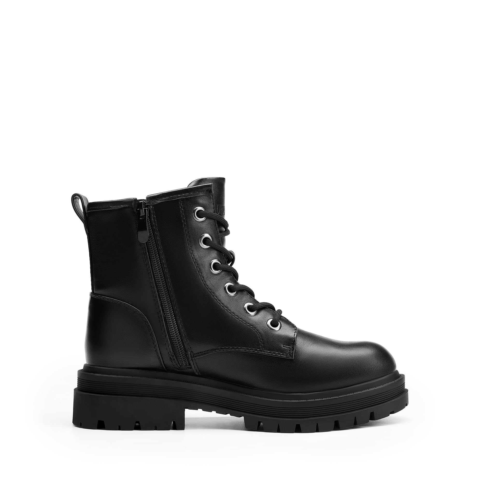 DREAM PAIRS Combat Boots Ankle Booties Lace-up Platform Side Zipper Lug Sole Boots