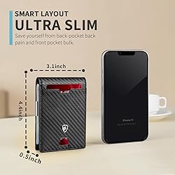RUNBOX Mens Slim Wallet with Money Clip RFID