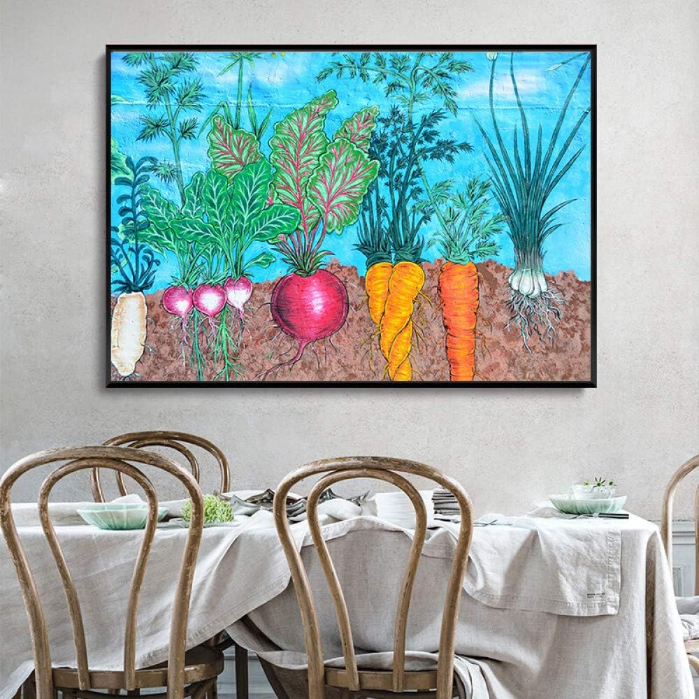 Cuadro de lienzo de cocina escandinavo para decoración de salón, sin