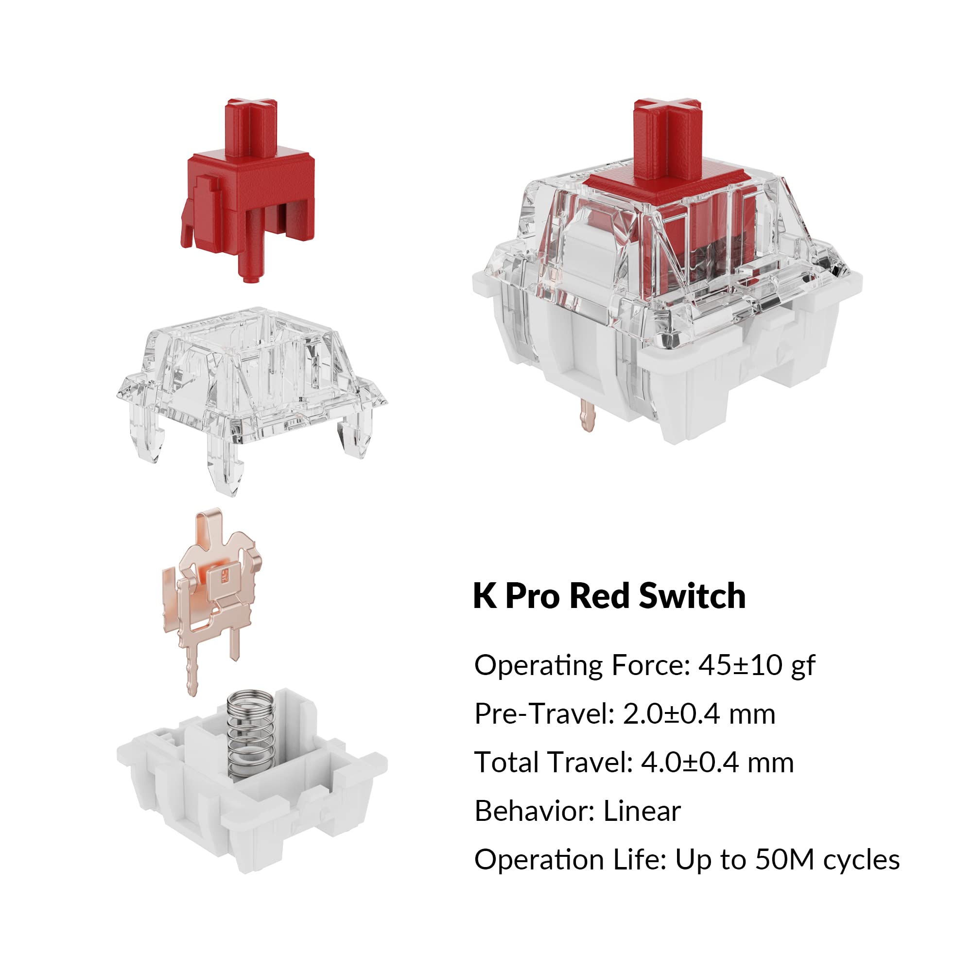 Keychron C1 Pro Custom Wired Mechanical Keyboard, TKL Layout RGB QMK/VIA Programmable Macro with Hot-swappable K Pro Red Switch OEM Profile Double-Shot PBT Keycaps Compatible for Mac Windows Linux