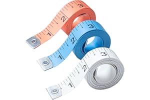 CrafTreat 3-Pack Tape Measure – Dual-Sided Standard & Metric Scales, Soft Flexible Ruler for Body Measurements & Tailoring, 6