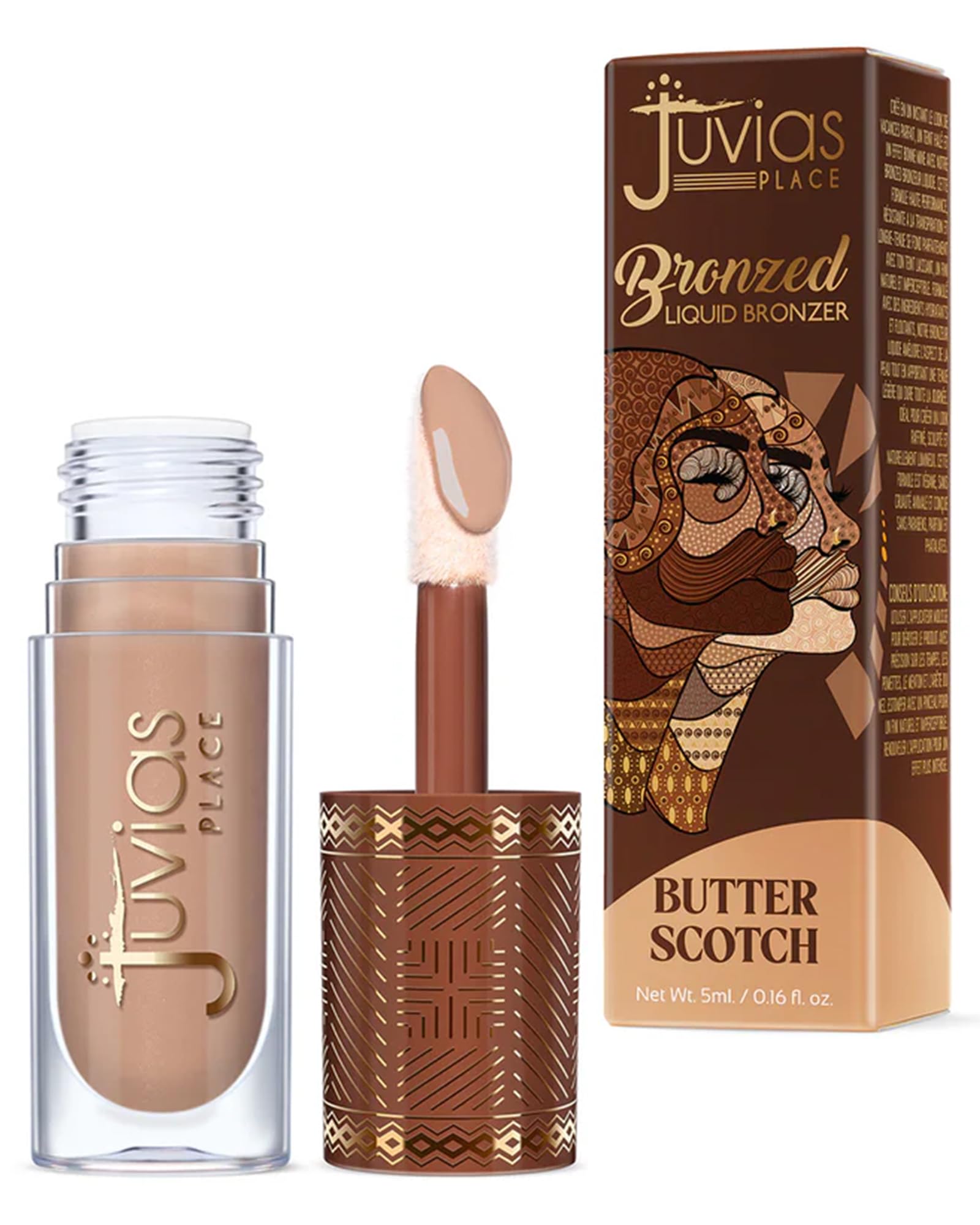 Photo 1 of Juvia’s Place Bronzed Liquid Bronzer - Butterscotch - Liquid Bronzer for Face with Silky Blendable Texture - Buildable Coverage for Natural Contour & Dimension - Easy-to-Blend Patch-Proof Formula