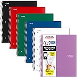 Five Star Spiral Notebook + Study App, 6 Pack, 5