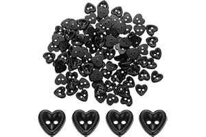 uxcell 100Pcs Resin Buttons, 1/2" (12mm) 2 Holes Solid Color Sewing Craft Shirt Buttons for Sewing Blouse Coat Windbreaker Ha