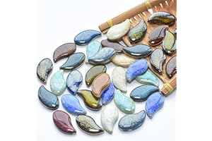 BTMIEY 500g/1.1lb Random Color Irregular Ceramics Mosaic Tiles,DIY Making Creative Ceramic Mosaic Tiles for DIY Craft Plates Flowerpots Vases Cups Mosaic Making Supplies (Petal)