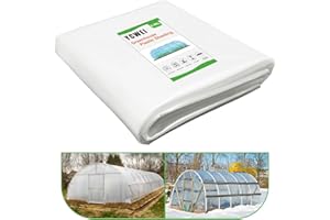 YCWEI YCWEI 6 Mil Clear Greenhouse Plastic Sheeting,Heavy Duty Greenhouse Plastic Covering,Polyethylene Film for Farm and Garden,UV Resistant Plant Covers for Winter(6.5 X 20 Ft)