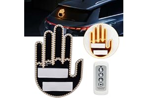 PZLYGHK Hand Gesture Light for Car,3 In1 Fun Gesture Finger Light for Car with Remote, Car Accessories LED Car Back Window Sign Car Gadgets & Road Rage Signs for Women