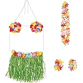 Adult Hawaiian Hula Skirt Costume Set Beige