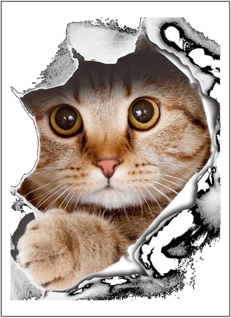 Amazon Saikogoods ウォールステッカー 壁紙 ノベルティかわいい子猫のパターントイレステッカーバスルームウォールホームデコレーションアートポスターpostersホームデカール 褐色 ウォールステッカー オンライン通販