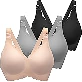 MomWills Nursing Bras for Breastfeeding, Seamless Ultra Comfort Maternity Bra, Natural Shape Pregnancy Bras for Women