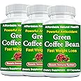 Green Coffee Bean Extract, 100% Pure Green Coffee Bean Capsules, 50% Chlorogenic Acid, 10,000 mg Strength, 180 Capsules, 6 Month Supply, Non-GMO and Gluten Free, Traditional Herbal Supplement
