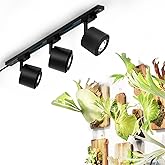 Barrina TR40c Track Grow Light System for Indoor Plants, 3 x 40W Heads, 5000K Full Spectrum Ceiling Grow Spotlight with 15°-60° Adjustable Beam Angle for Greenhouse with Timer, Black H-Type Rail