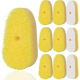 10 Pack Sponge Refills for Scrub Daddy Dish Daddy, Upgraded Material | Scrub Brush Replacement Sponge Heads Only, Dish Wand Not Included, Yellow Scrub Brush Refills for Kitchen Cleaning