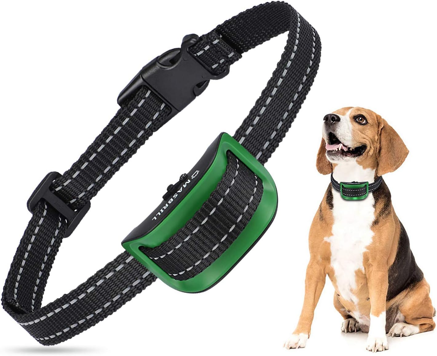 MASBRILL Dog Anti Barking Collars Rechargeable No Shock Bark Collar for