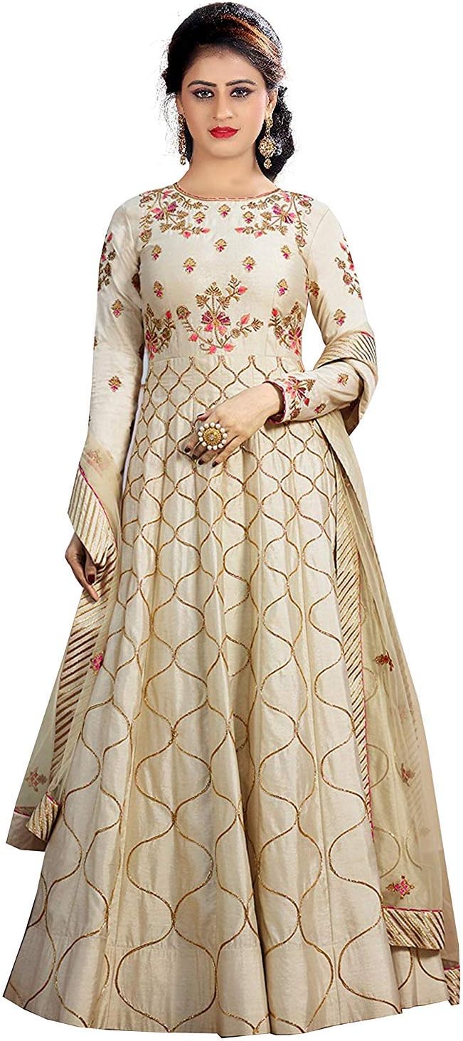 Ethnic Yard Womens Anarkali Semi-Stitched Salwar Suit