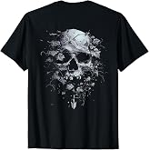 Skull Back Printed Graphic T-Shirt