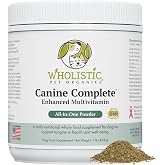 Organic Dog Vitamins, 1 Lb, 45 Scoops | Daily Dog Multivitamin with Prebiotics, Probiotics for Immune Support, Skin Coat, Digestion, &amp; Joint Health - Canine Complete