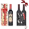 Solaris Wine Accessories Gift Set - 5 Pcs Deluxe Wine Corkscrew Opener Sets Bottle Shape in Elegant Gift Box, Great Wine Gifts Idea for Wine Lovers, Friends, Christmas, Anniversary