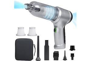 EcoNour 3-in-1 Cordless Handheld Car Vacuum Cleaner – 120W Power, 12,000Pa High Suction, Dual Rechargeable Batteries – Portable Dust Buster for Car, Home & Pet Hair