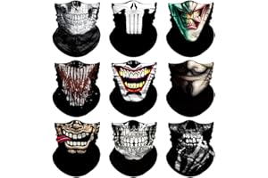 Venswell Neck Gaiter Face Mask Men Women,Seamless Bandana Rave Face Cover Scarf Mask,Balaclava,Headband, Head Wrap,Headwear
