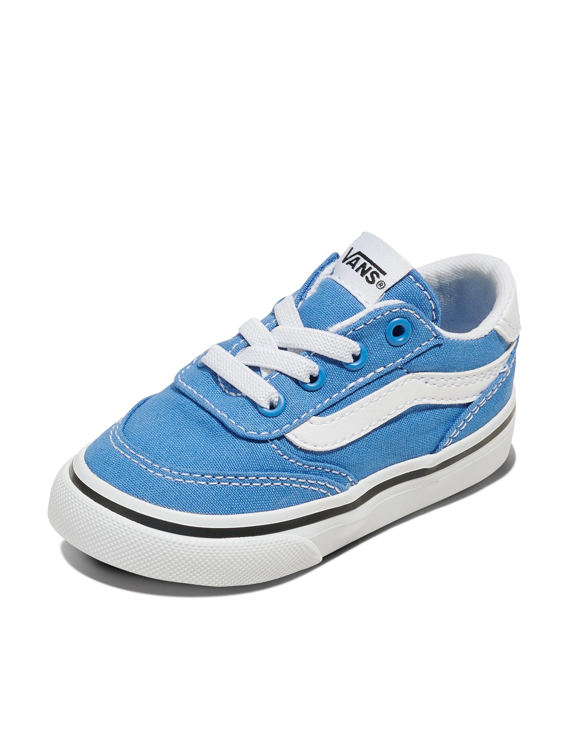 Vans Toddler Brooklyn LS Slip-on Shoes, Canvas Vintage Cobalt, 5