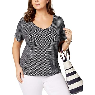 Buy Tommy Hilfiger Womens Plus Polka Dot Tee at Ubuy Jordan