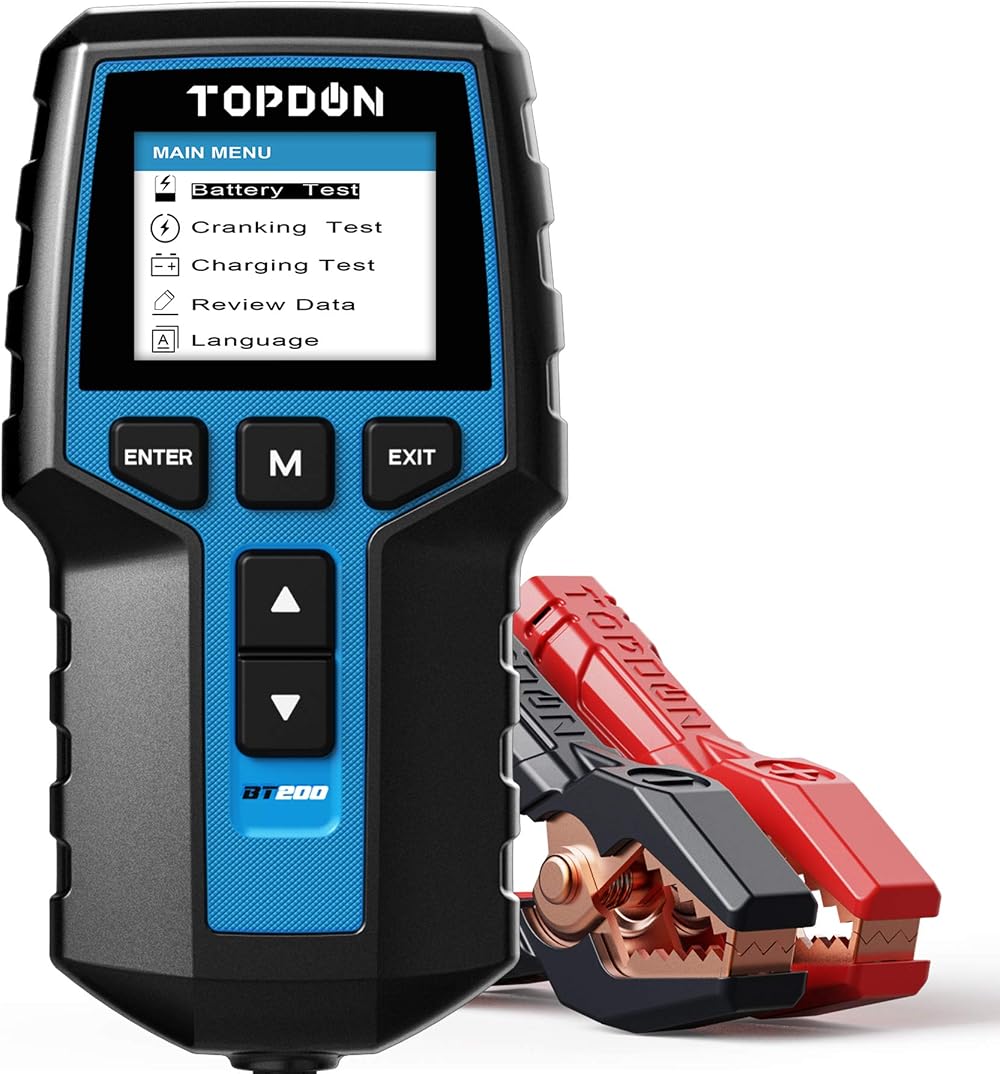 TOPDON BT200 Car Battery Tester 12V 24V 100-2000CCA Digital