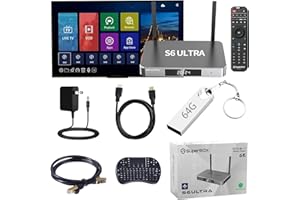 CONOCO 2025 4GB DDR,128GB eMMC Storage S*6 U*ltra with 1000Mbps Ethernet Port， Comes with Voice Command Remote，，Wi-Fi 6.