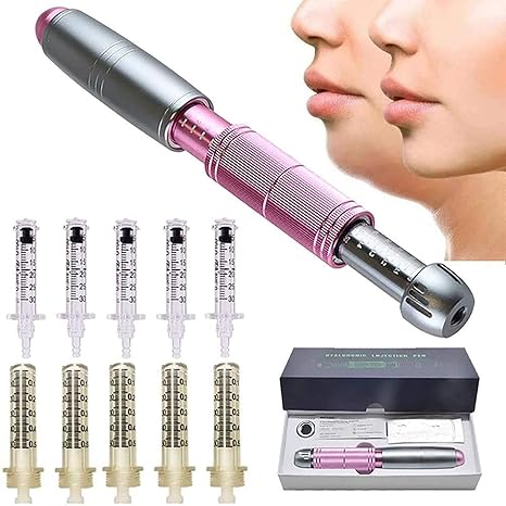 Amazon Co Jp ヒアルロンペン 2 In1ニードルフリーヒアルロン酸ペン0 3 0 5ml 回転加圧 10アンプルヘッド付き 唇を 厚くするため ホーム キッチン