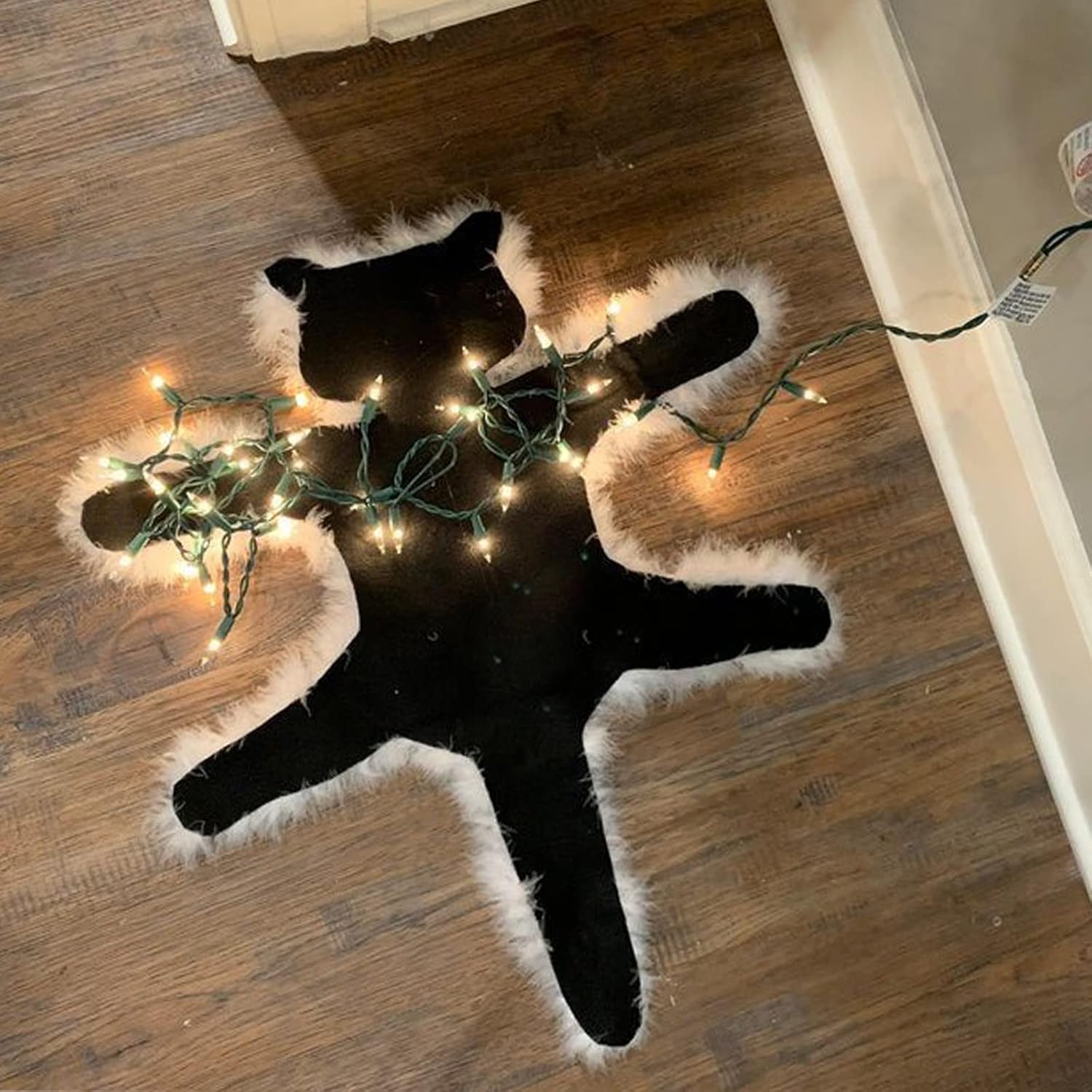 Rugs, Pads & Protectors - Light Up Fried Cat Rug Funny Christmas Lights Decoration Floor Aunt Bethany’s Fried Pussycat Rug from National Lampoon’s Funny Christmas Decoration Carpet (Warm Light)