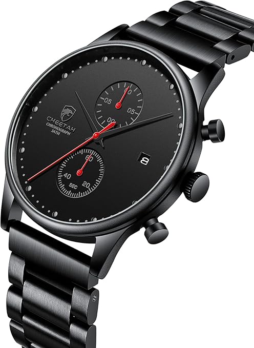 Orologio Uomo In Acciaio Inox Con Movimento Al Quarzo - Impermeabile 30m, Luminoso, Design Moderno - Foto 3