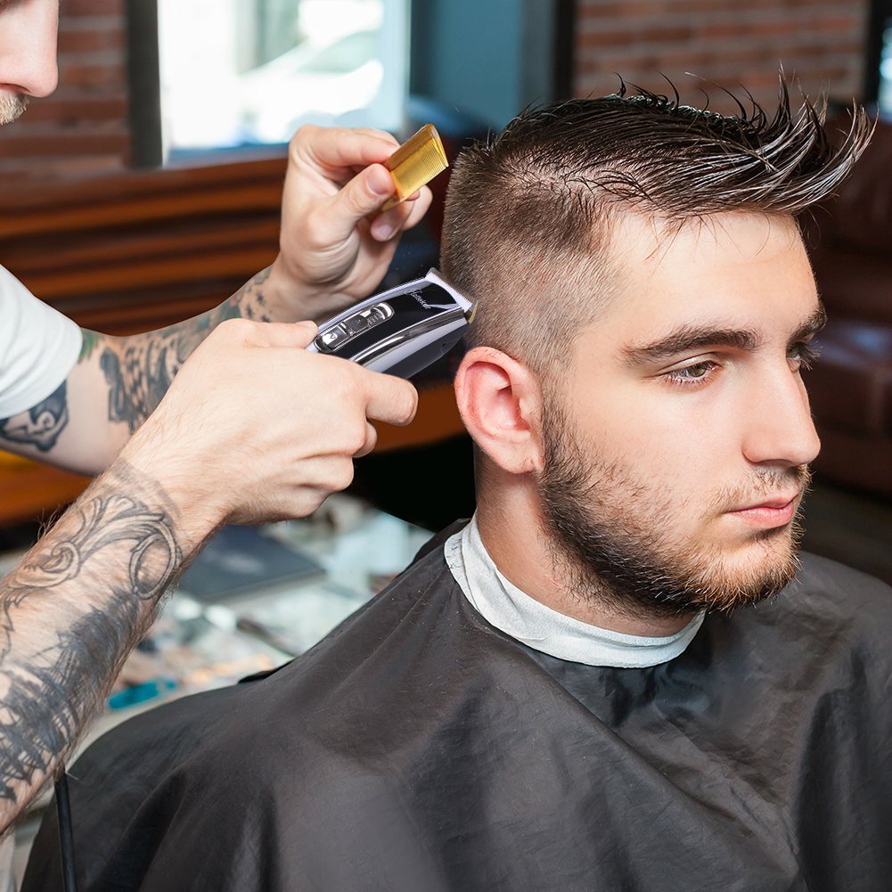 Hatteker Profi Herren Haarschneider Set Haarschneidemaschine für Männer Profi Haartrimmer für Akku und Netzbetrieb Hair clipper Bestes Geschenk für