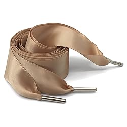 WEGOODZF Satin Ribbon Shoe Laces: 3CM Wide Khaki