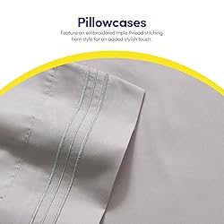 1500 Supreme Collection Twin Sheet Sets Light Gray