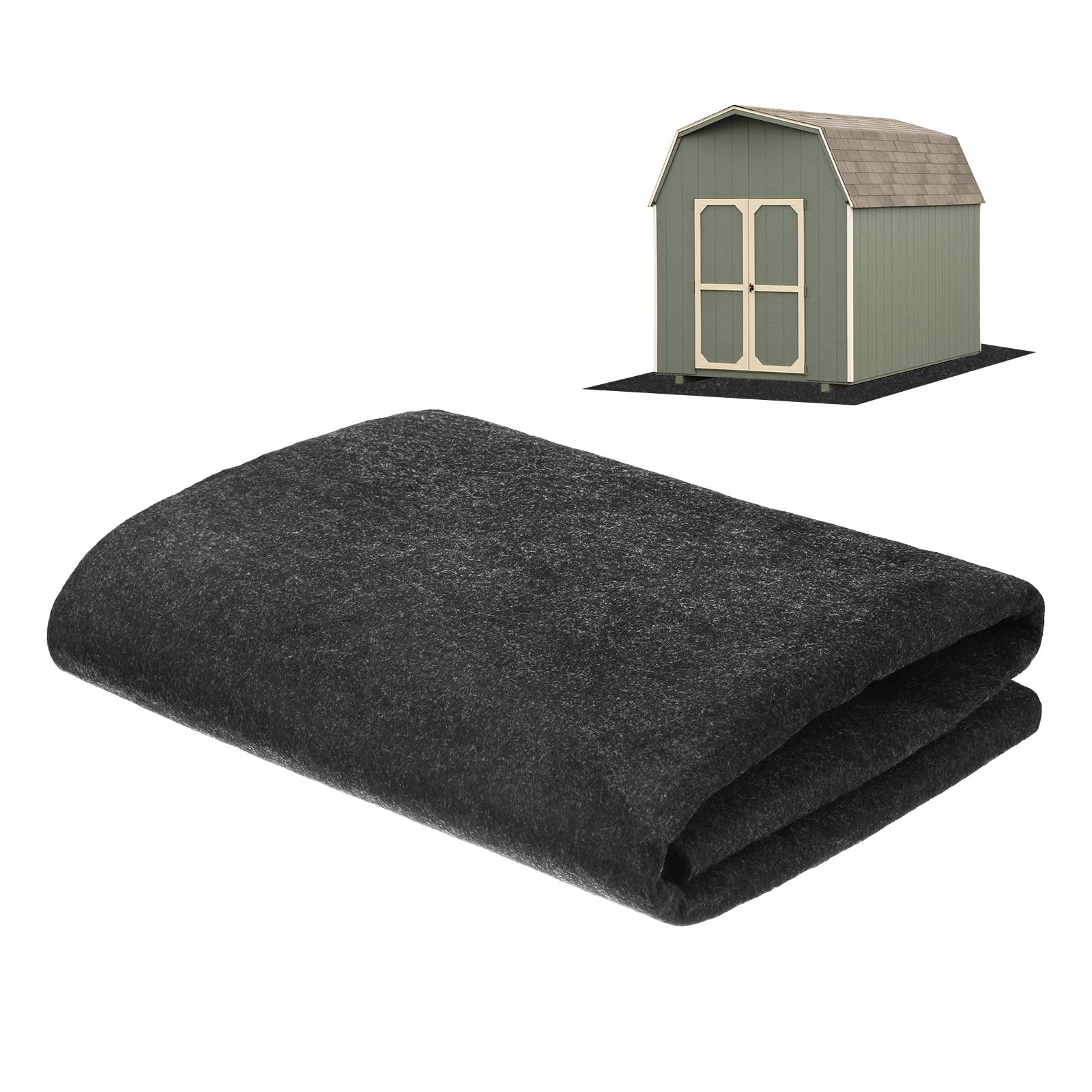 M METERXITY Outdoor Storage Shed Mat, 4x5 FT Waterproof Small Shed Flooring Mat for Patio Furniture Floor Protecting from Wear/Liquid/Dust/Oil, Non-Slip Carport Pad [Grey]