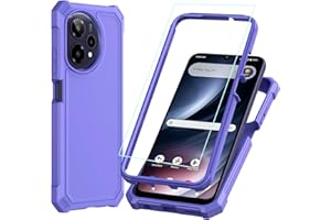 SOHAPEA for Cricket iCon Pro 2026 Phone Case/At&t Motivate Pro 2 5G Phone Case with Screen Protector,Motivate Pro2 Case with Shock-Absorbent Dual Layer & Military Grade Shockproof Corner Bumper Purple