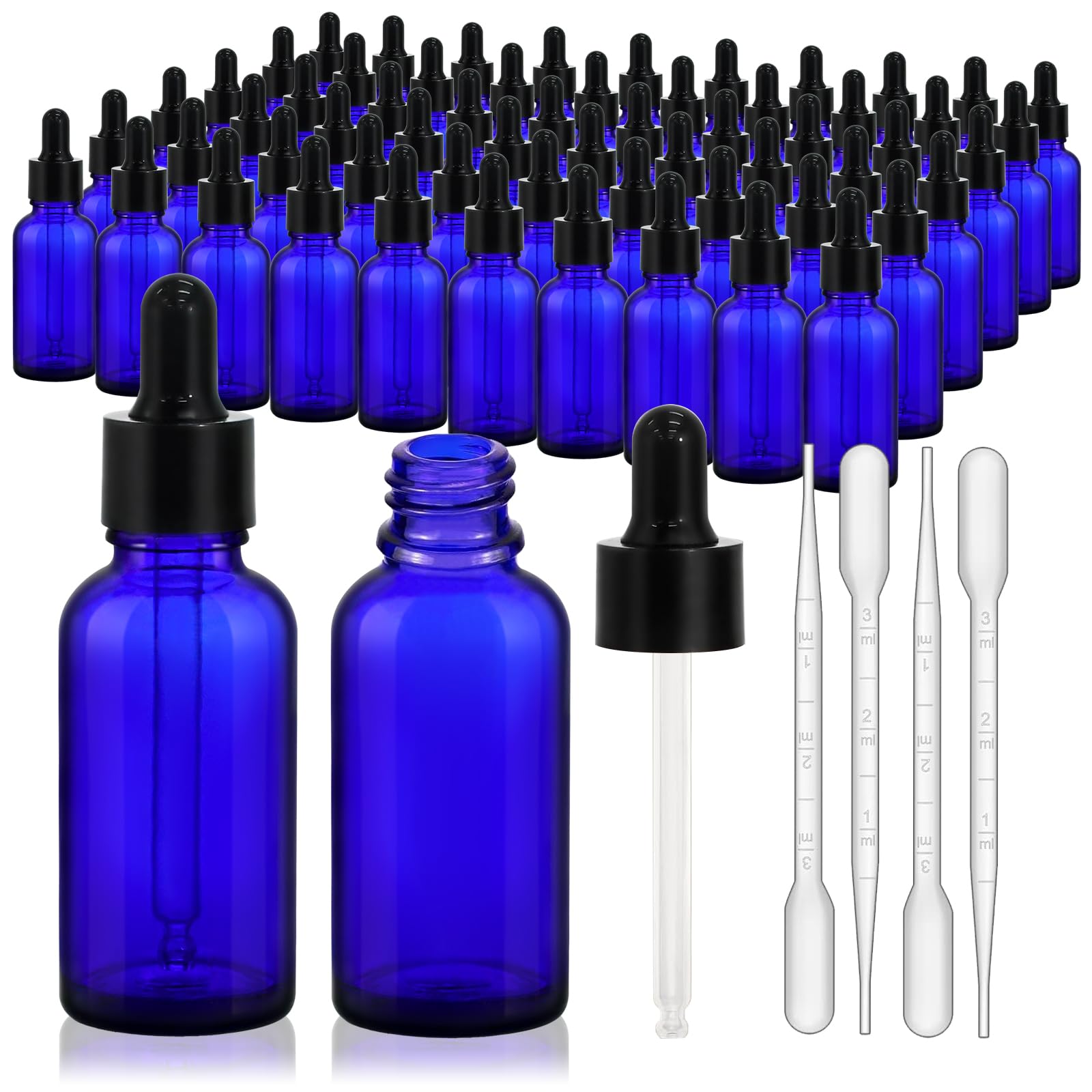 KEYWING 60 Pack 1oz Eye Dropper Bottles – 30ml