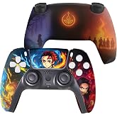 Demmon Slayyer Custom PS-5 Controller Wireless for Play-Station 5 Console | Non-Modded, Front &amp; Back Print | Play-Station 5 Controller, PS-5 Wireless Controller, Controller for PS-5 &amp; PC Not a Skin