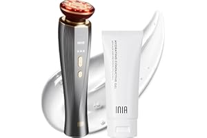 INIA 3-in-1 Skin Tightening Device True Beauty Glow Facial Massager Red Light Therapy for Face and Neck
