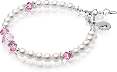 sterling silver flower girl bracelet