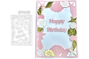 ZHU IN SY Die Cuts for Card Making, Metal Cutting Die, Holiday Card Decor/Christmas Party for DIY Scrapbooking Photo Album Fit Sizzix Spellbinders Gemini Die Cut Machine (Starfish Shell Set)