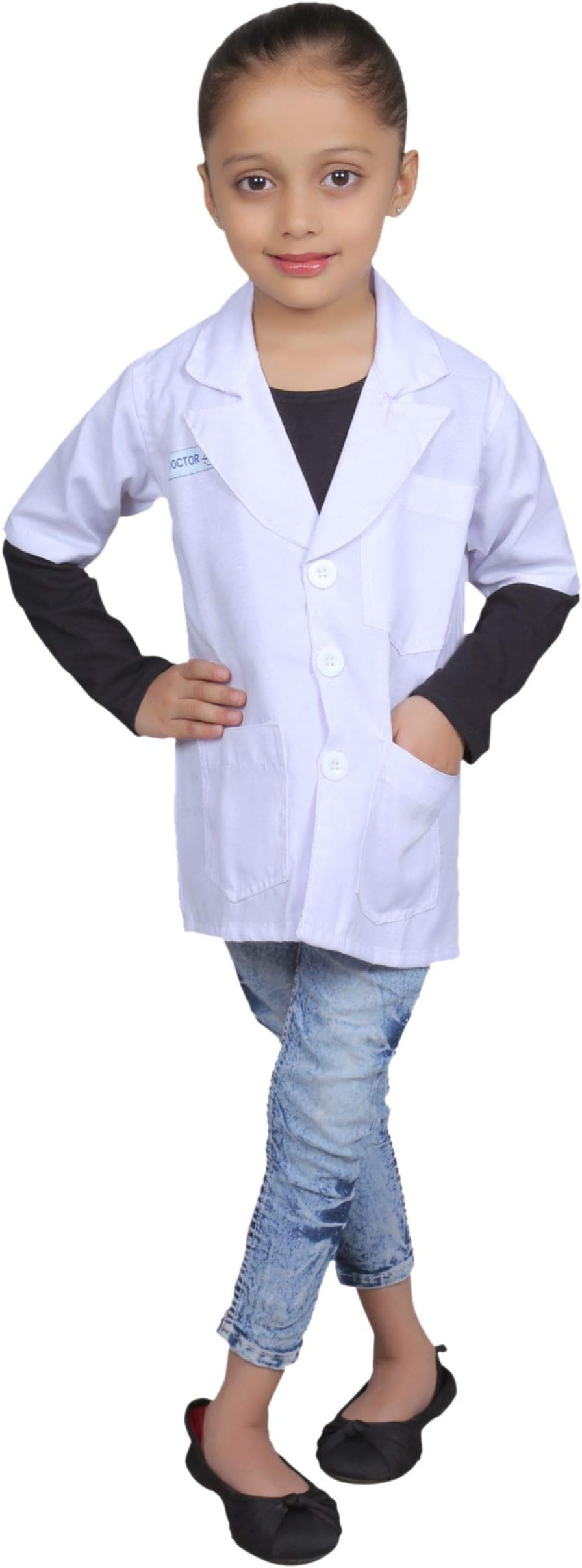 IndiaDressWala Doctor Dress White Coat Without Accessories for Kids (1-2 Years)