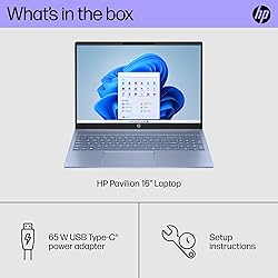 HP Pavilion 16 inch Laptop, WUXGA Touchscreen, AMD