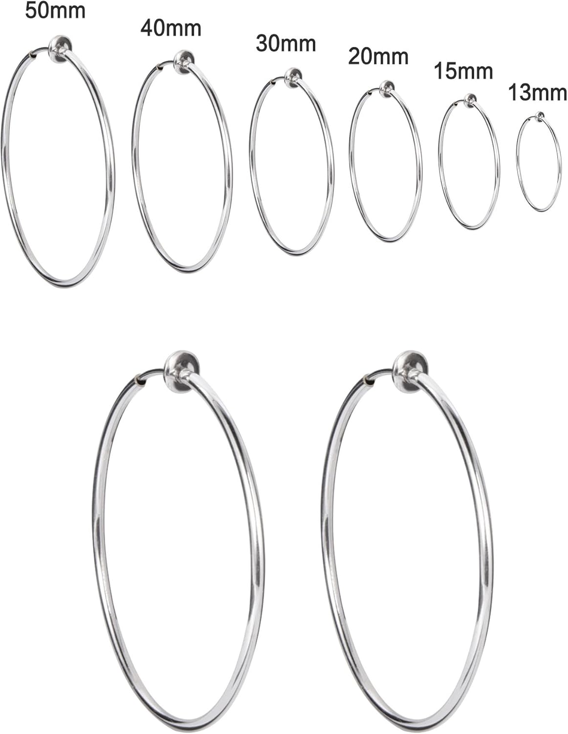 fake pierced earrings hoops