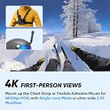 Insta360 X3 Snow Bundle Waterproof 360 Action Camera 5.7K 72MP 1/2" Sensor view 6