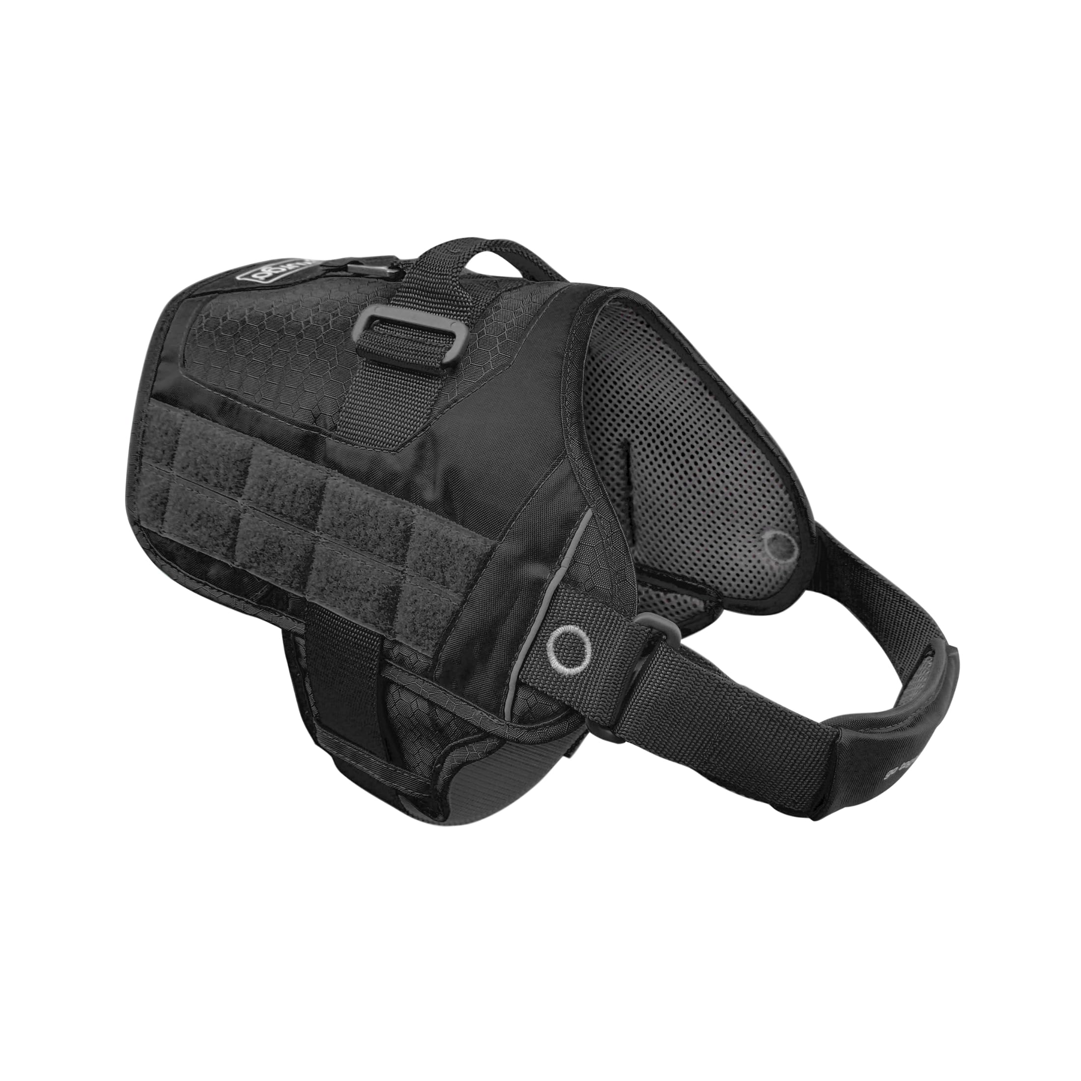 Kurgo RSG Dog Townie Harness - Easy On-Off for Quick Outings - Breathable Mesh - Molle-Compatible for Clip-On Accessories - Top Handle - Reflective Trim - X-Large - Black