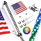 Nirider 2PCS 5ft LED Whip Lights with Flag Pole